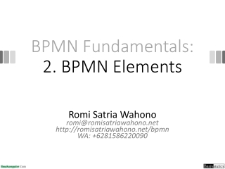 BPMN Fundamentals: 2. BPMN Elements