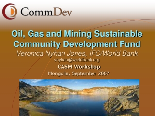 CASM Workshop Mongolia, September 2007