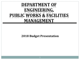 2018 Budget Presentation