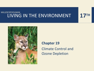 Chapter 19 Climate Control and Ozone Depletion