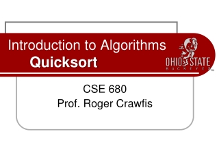 Introduction to Algorithms Quicksort