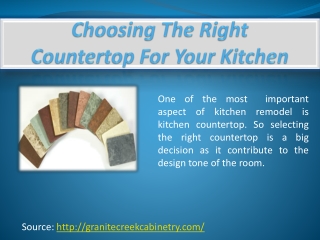 Choosing The Right Countertop For Your Kitchen