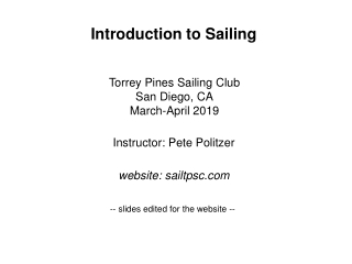 Introduction to Sailing