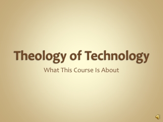 Theology of Technology