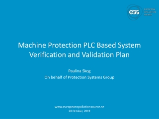 Machine Protection PLC Based System Verification and Validation Plan