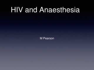 HIV and Anaesthesia