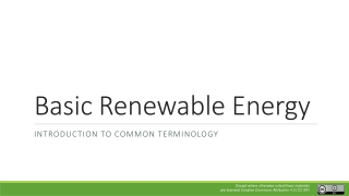 Basic Renewable Energy