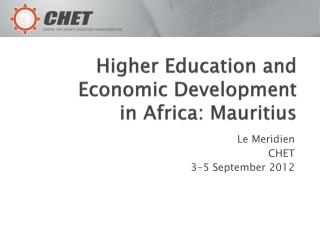 Higher Education and Economic Development in Africa : Mauritius