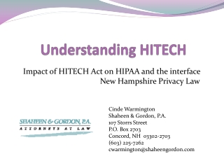 Understanding HITECH