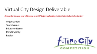 Virtual City Design Deliverable
