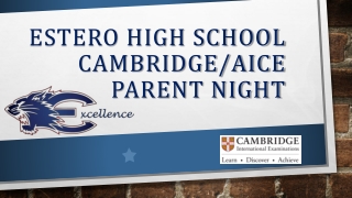 Estero High School Cambridge/AICE Parent Night