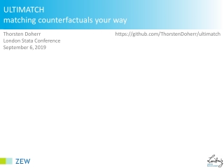 ULTIMATCH matching counterfactuals your way