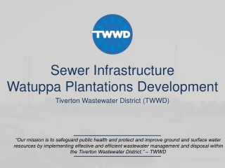 Sewer Infrastructure Watuppa Plantations Development
