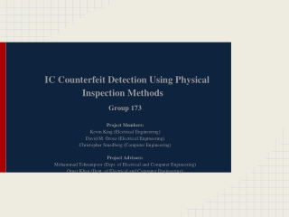 IC Counterfeit Detection Using Physical Inspection Methods