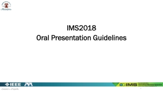 IMS2018 Oral Presentation Guidelines