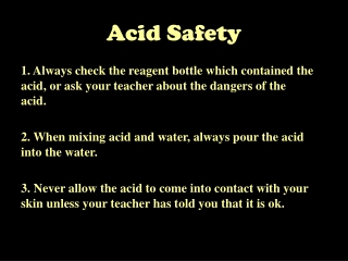 Acid Safety