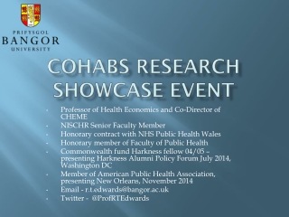 COHaBS Research SHOWCASE EVENT