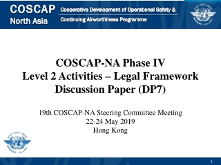 COSCAP-NA Phase IV Level 2 Activities – Legal Framework Discussion Paper (DP7)