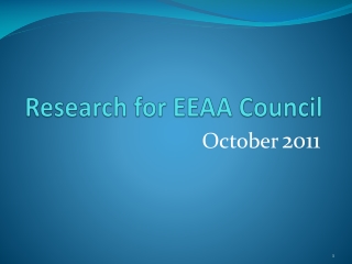 Research for EEAA Council