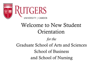 Welcome to New Student Orientation