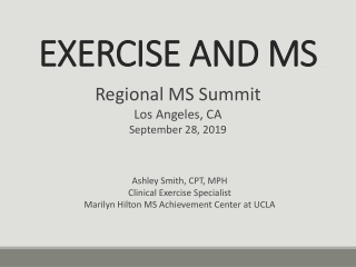 EXERCISE AND MS