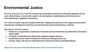 Environmental Justice