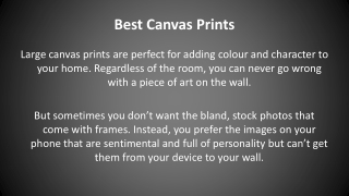 Best Canvas Prints