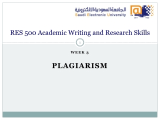 RES 500 Academic Writing and Research Skills