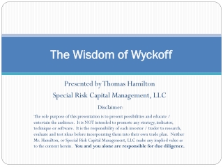 The Wisdom of Wyckoff