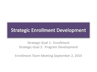 Strategic Enrollment Development