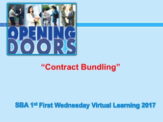 SBA 1 st First Wednesday Virtual Learning 2017