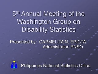 5 th Annual Meeting of the Washington Group on Disability Statistics