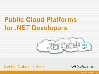 Public Cloud Platforms for .NET Developers