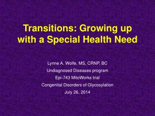 Transitions: Growing up with a Special Health Need