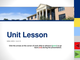 Unit Lesson