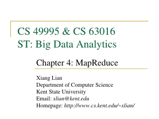 CS 49995 &amp; CS 63016 ST: Big Data Analytics