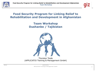 Food Security Program for Linking Relief to Rehabilitation and Development in Afghanistan
