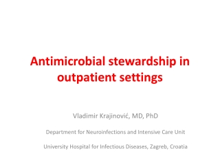 Antimicrobial stewardship in outpatient settings