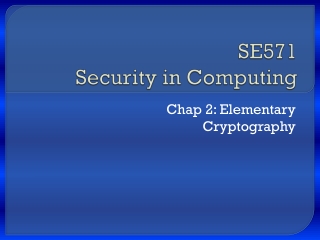 SE571 Security in Computing