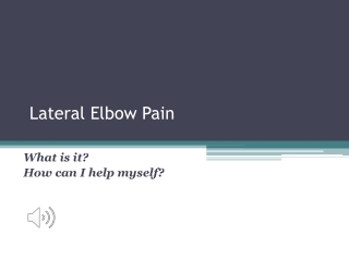 Lateral Elbow Pain