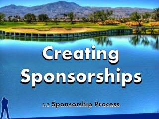 Creating Sponsorships