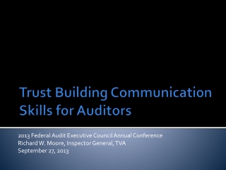 Trust Building Communication Skills for Auditors