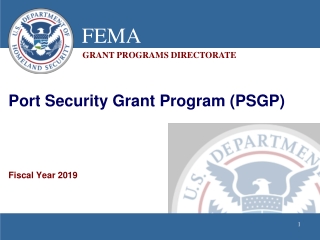 Port Security Grant Program (PSGP)