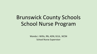 Brunswick County Schools School Nurse Program