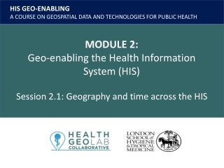 Session 2.1 : Geography and time across the HIS