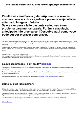 Está ficando interessante! 10 dicas contra a ejaculação precoce ação