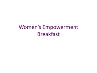 Women’s Empowerment Breakfast
