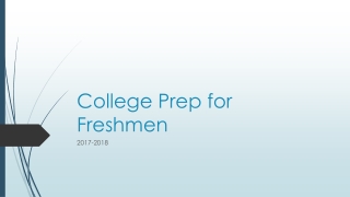 College Prep for Freshmen