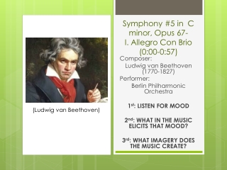 Symphony #5 in C minor, Opus 67- I. Allegro Con Brio (0:00-0:57)