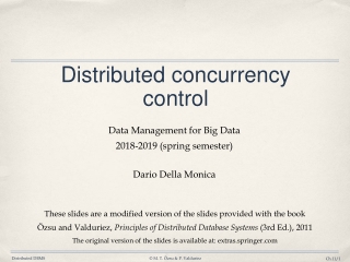 Distributed concurrency control